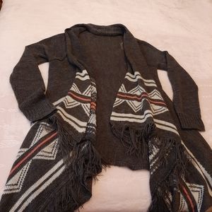 Long fringed sweater
